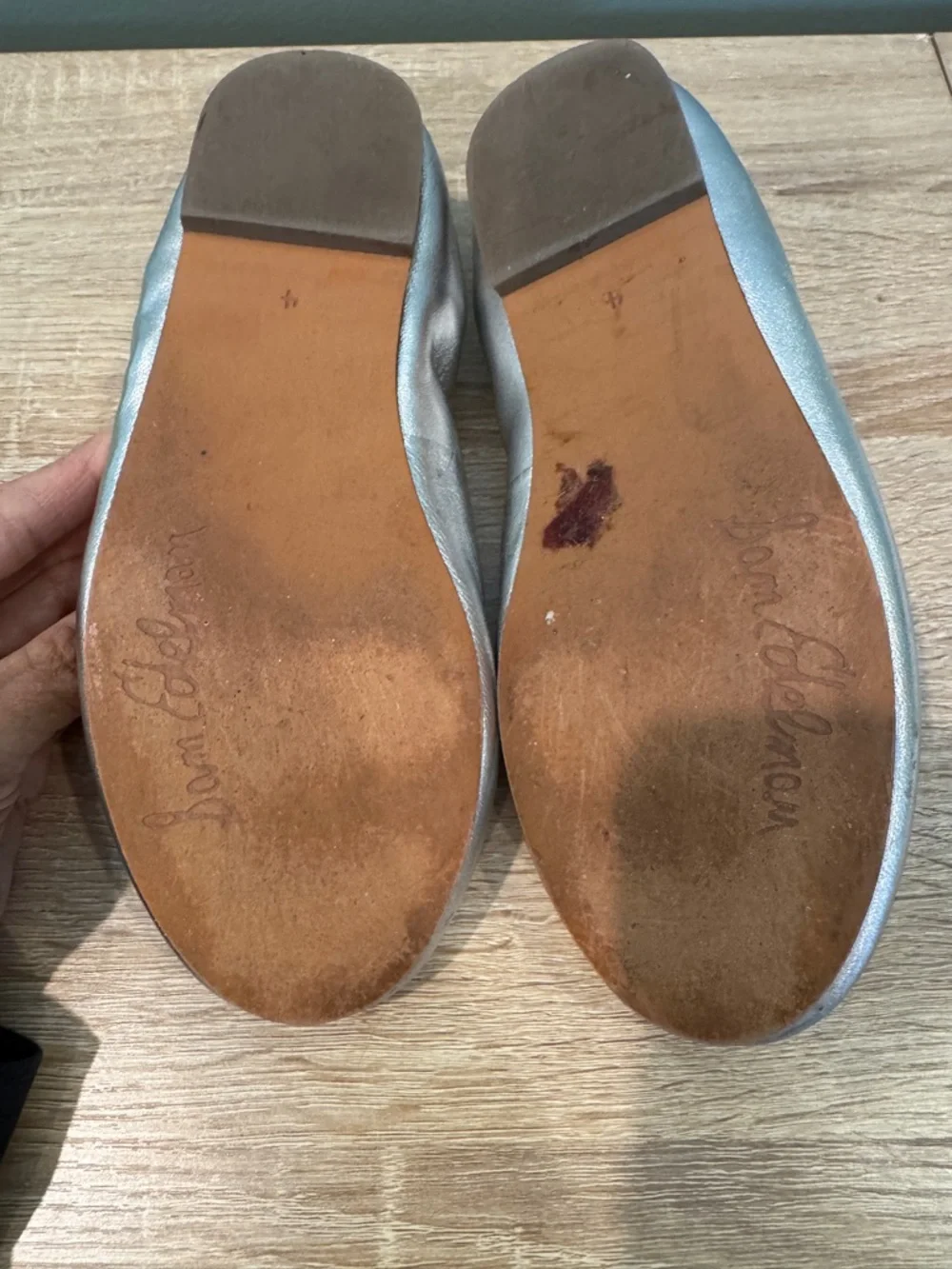 Sam Edelman metallic silver