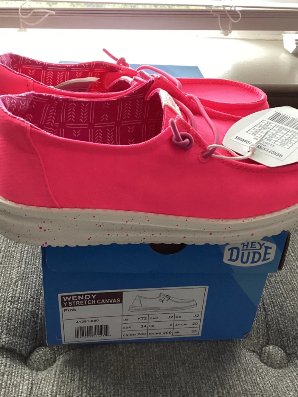 Hey Dude bright pink