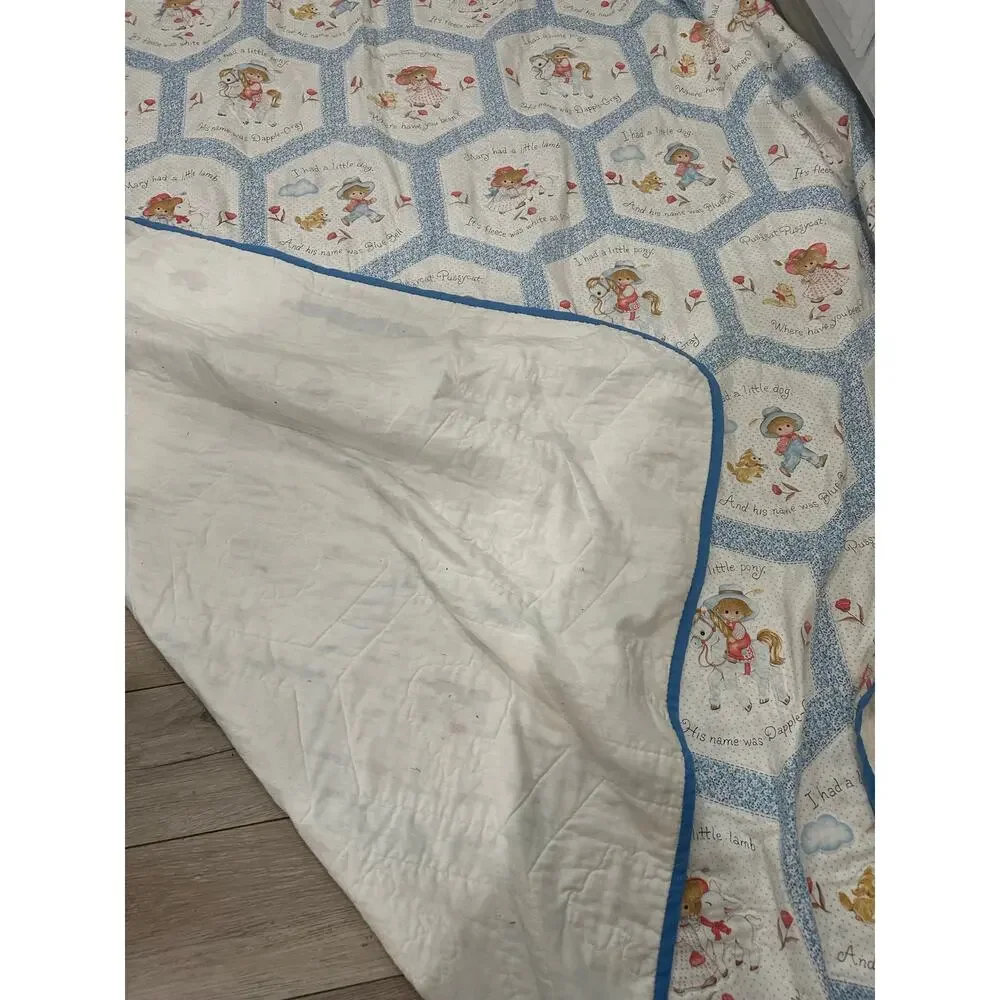 Nursery Rhyme Quilt vintage 1980s