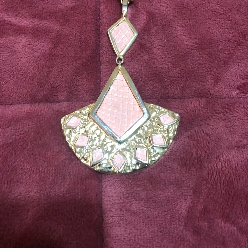 Kara by Kara Ross Snake skin pendant necklace
