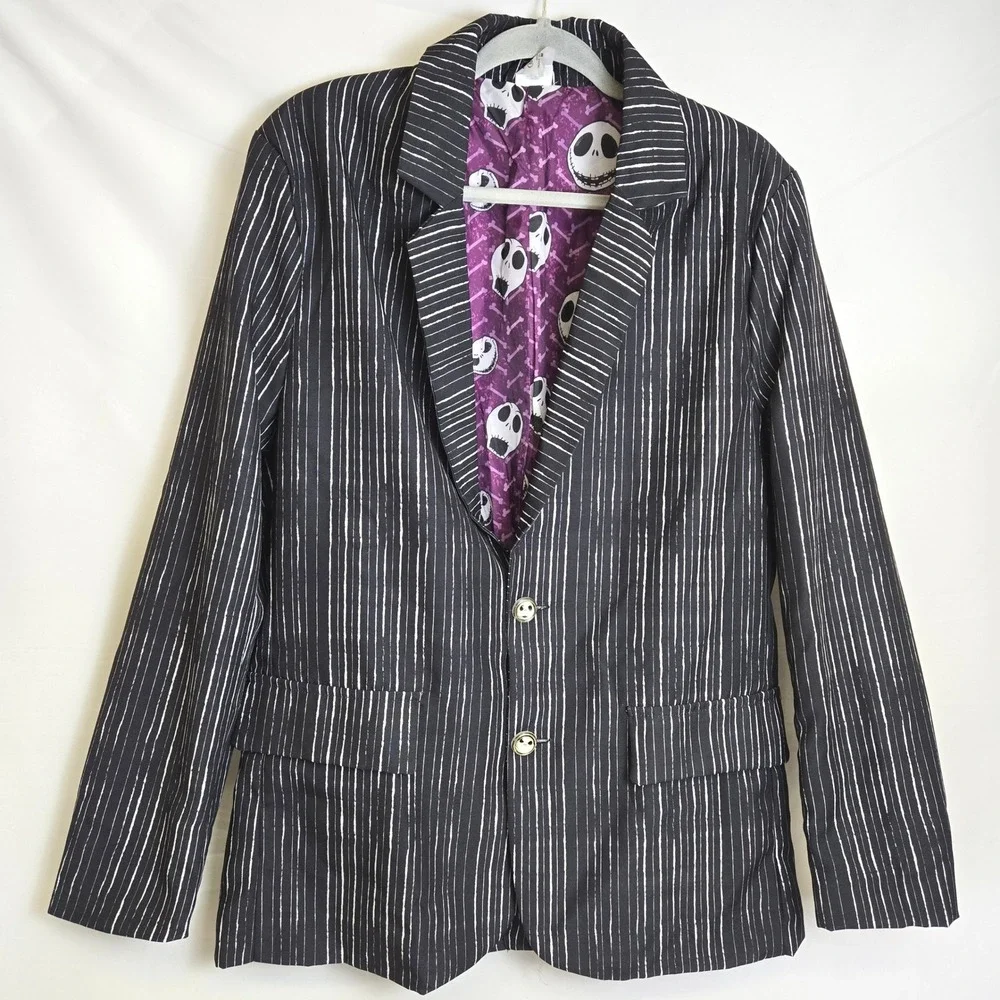 Nightmare Before Christmas Jack Skellington Pinstriped Blazer Spirit Costume Med