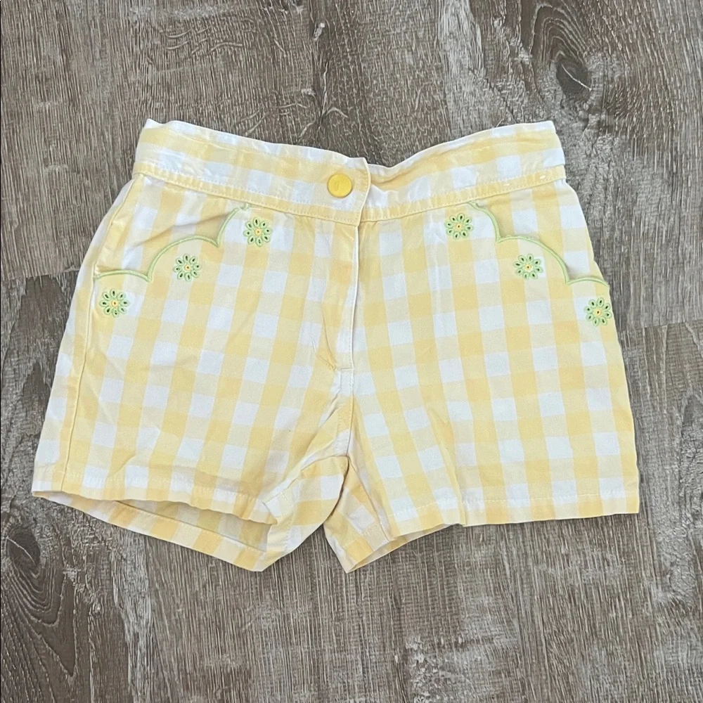 Gymboree Yellow Gingham Shorts size 6