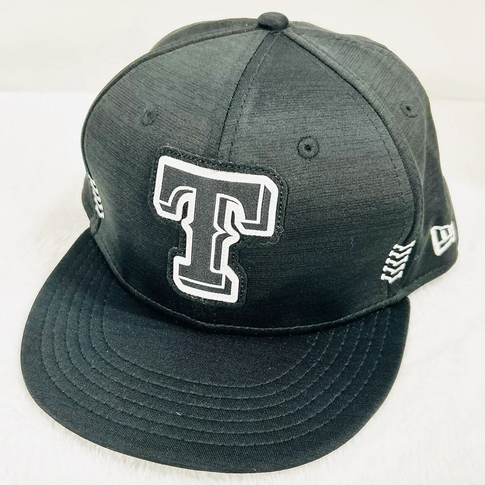 New Era Texas Rangers Youth Clubhouse 59FIFTY‎ Fitted Hat Cap 6 5/8 Black MLB