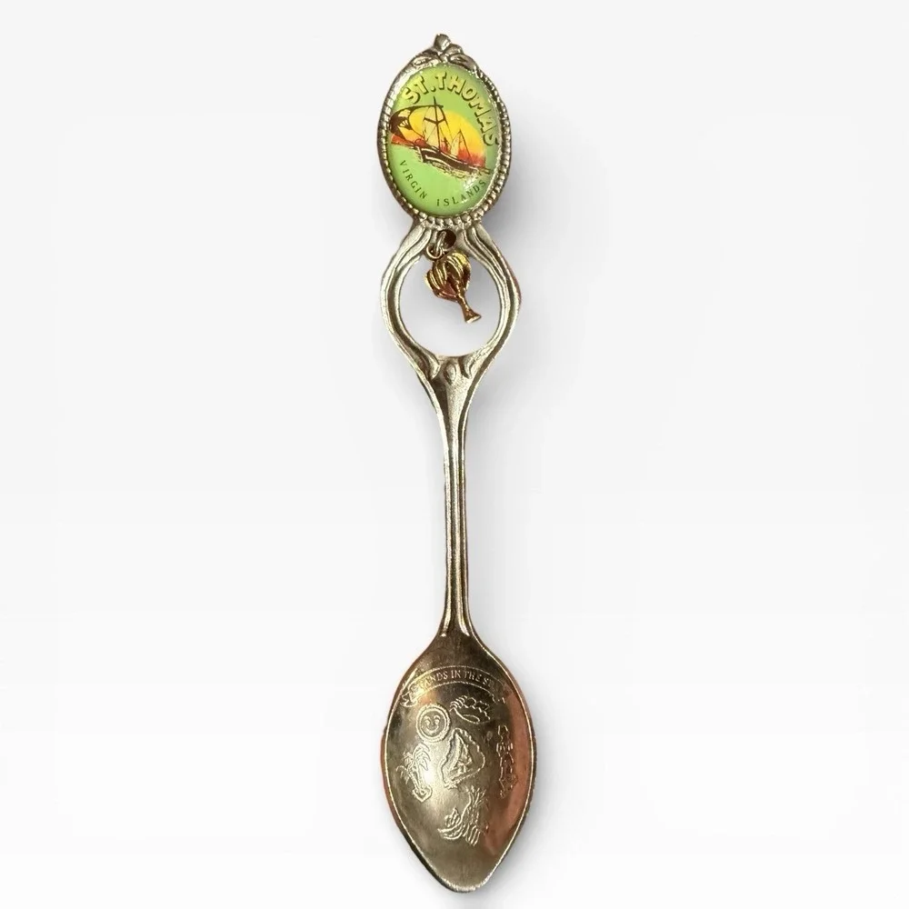 St. Thomas, Virgin Islands - Vintage Souvenir Spoon Collectible‎