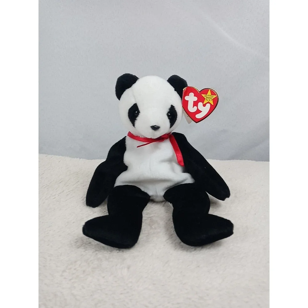 Ty‎ Beanie Baby Fortune The Panda Bear 1997 Panda Bean Bag Plush Stuffed Animal