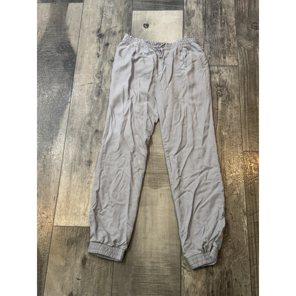 GAP KIDS CASUAL PANTS XXL 14-15 FAUX FLY TWO POCKETS ELASTIC AT CUFF TIE EUC