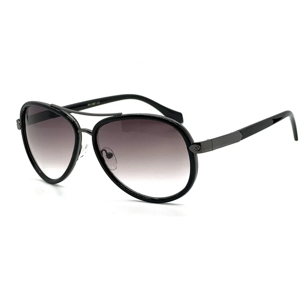 Mens Aviator Sunglasses Black Frame‎ Round Lens Fashion Shades Mdern Classic New