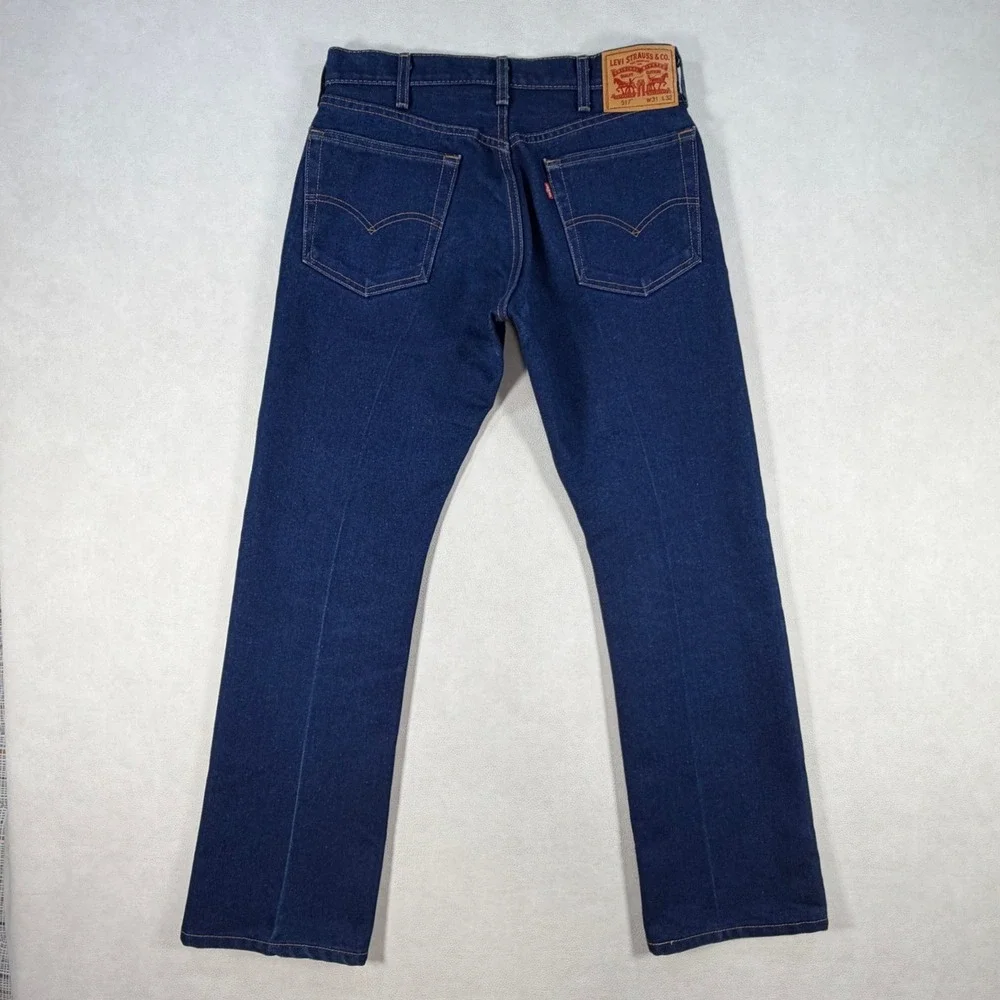 Levis 517 Mens 31x32 Bootcut Jeans Dark Indigo Cowboy Western Blue Denim