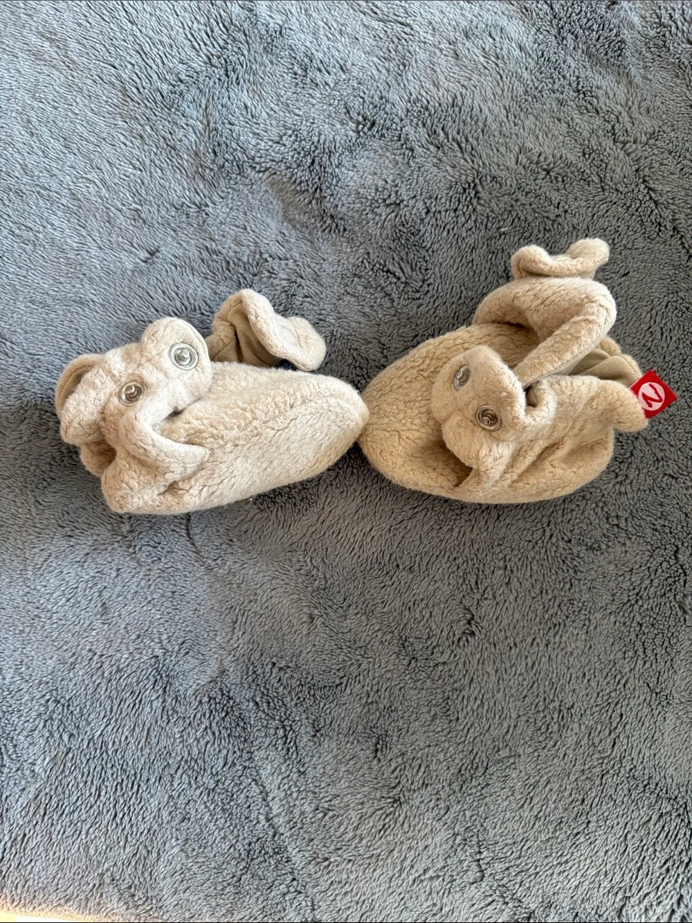 Zutano fleece Baby Booties 0-3 months in khaki