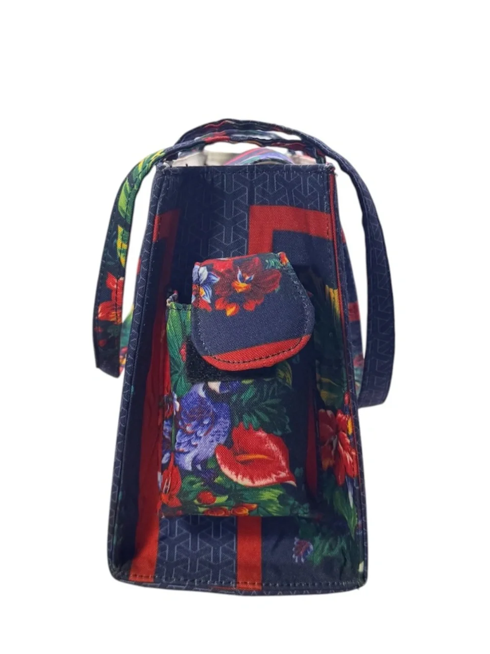 Tropical Parrot Beaded Embroidered Canvas Tote Bag Matching Wallet Set Y2K