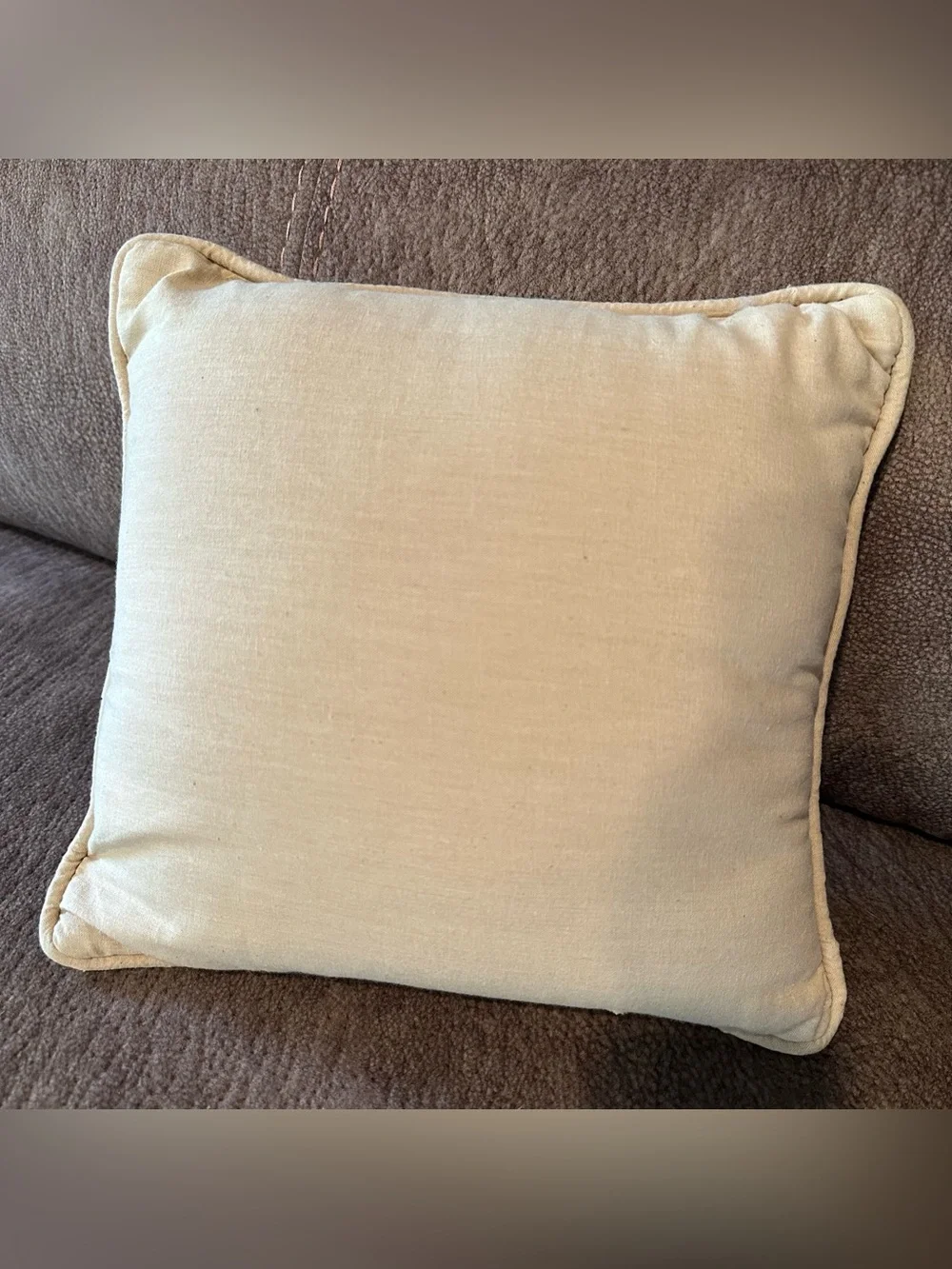 Vintage Needlepoint Throw Pillow Floral Tapestry