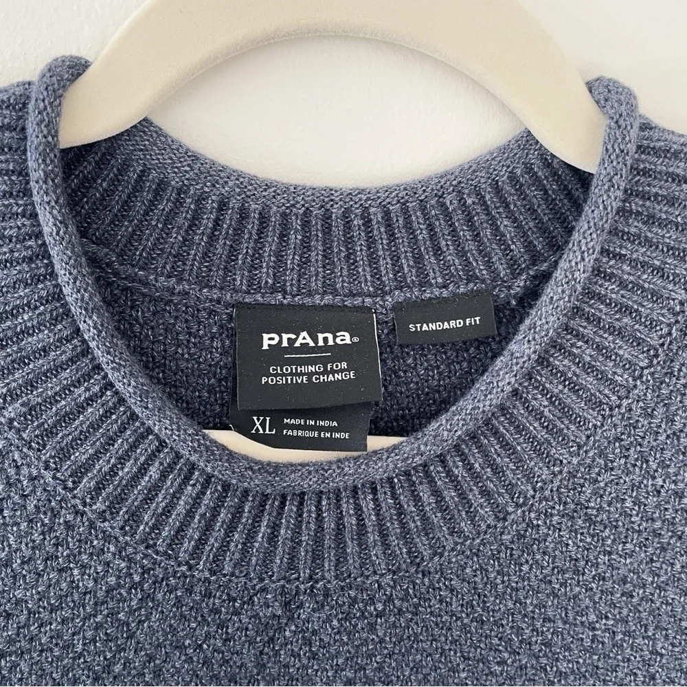 Prana Men’s Roll neck Sweater Forest Hills Knit organic cotton Fisherman XL Soft