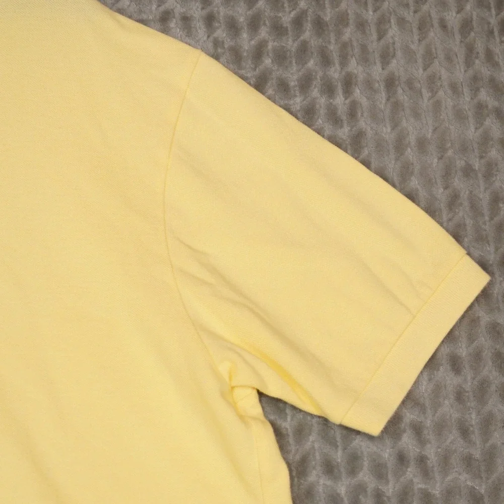 Polo Ralph Lauren Polo Shirt Mens XL Yellow Pique Cotton Classic