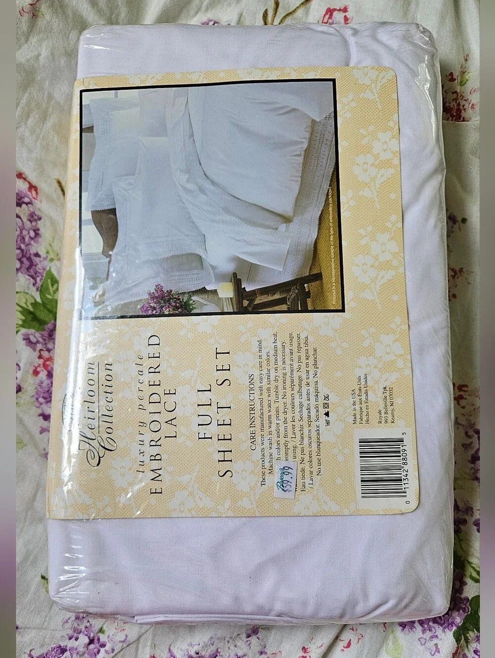Heirloom Collection $59 sheet white