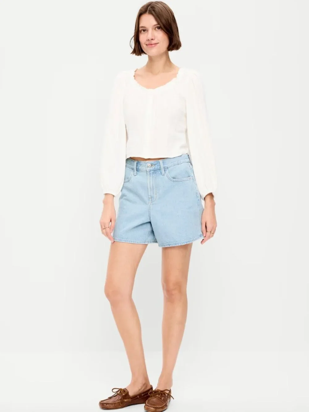 High Waisted Baggy Jean Shorts - Old Navy