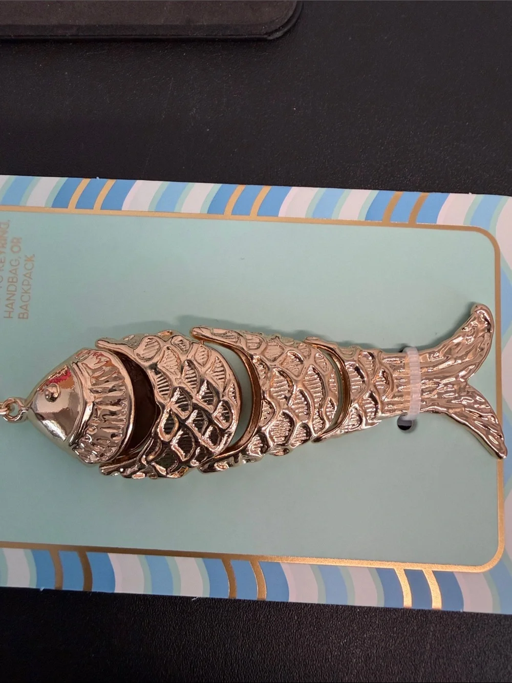 Piper K | Coastal Summer Gold Tone Fish Bag Charm