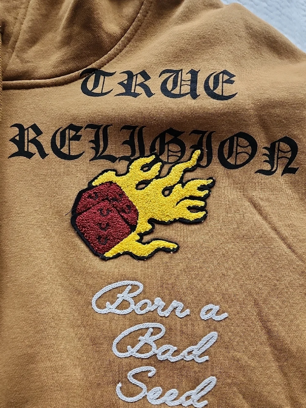 True Religion Brown Multi-patch Hoodie