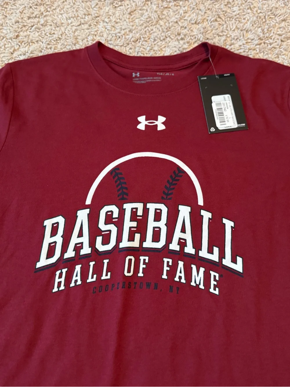 Under Armour graphic under text