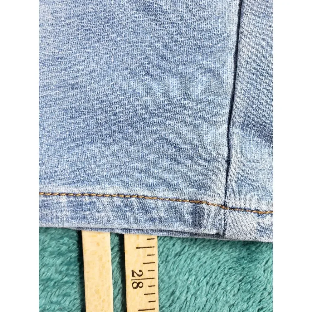 Justice Jeans Size 18 Girls Youth Blue Pants Stretch Pull On Mid Rise Legging