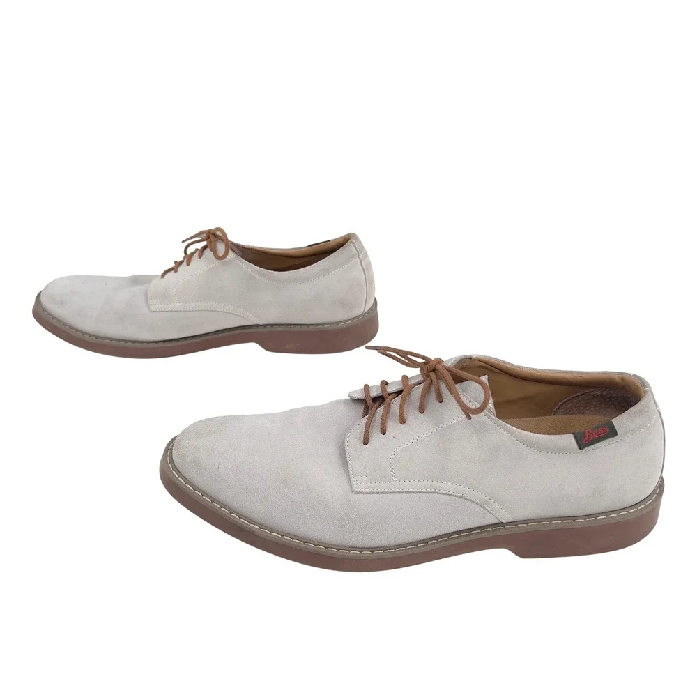 G.H. Bass & Co. Pasadena Mens Tan Suede Non Marking Shoes Derby Oxford Bucks 12M