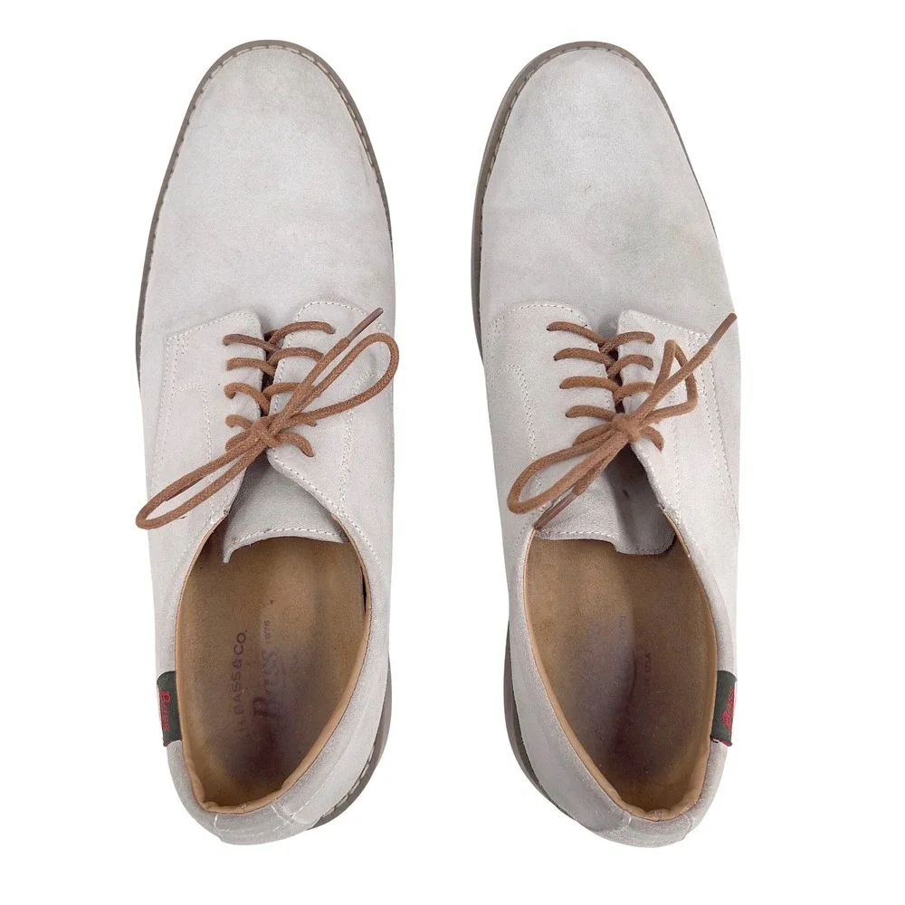 G.H. Bass & Co. Pasadena Mens Tan Suede Non Marking Shoes Derby Oxford Bucks 12M