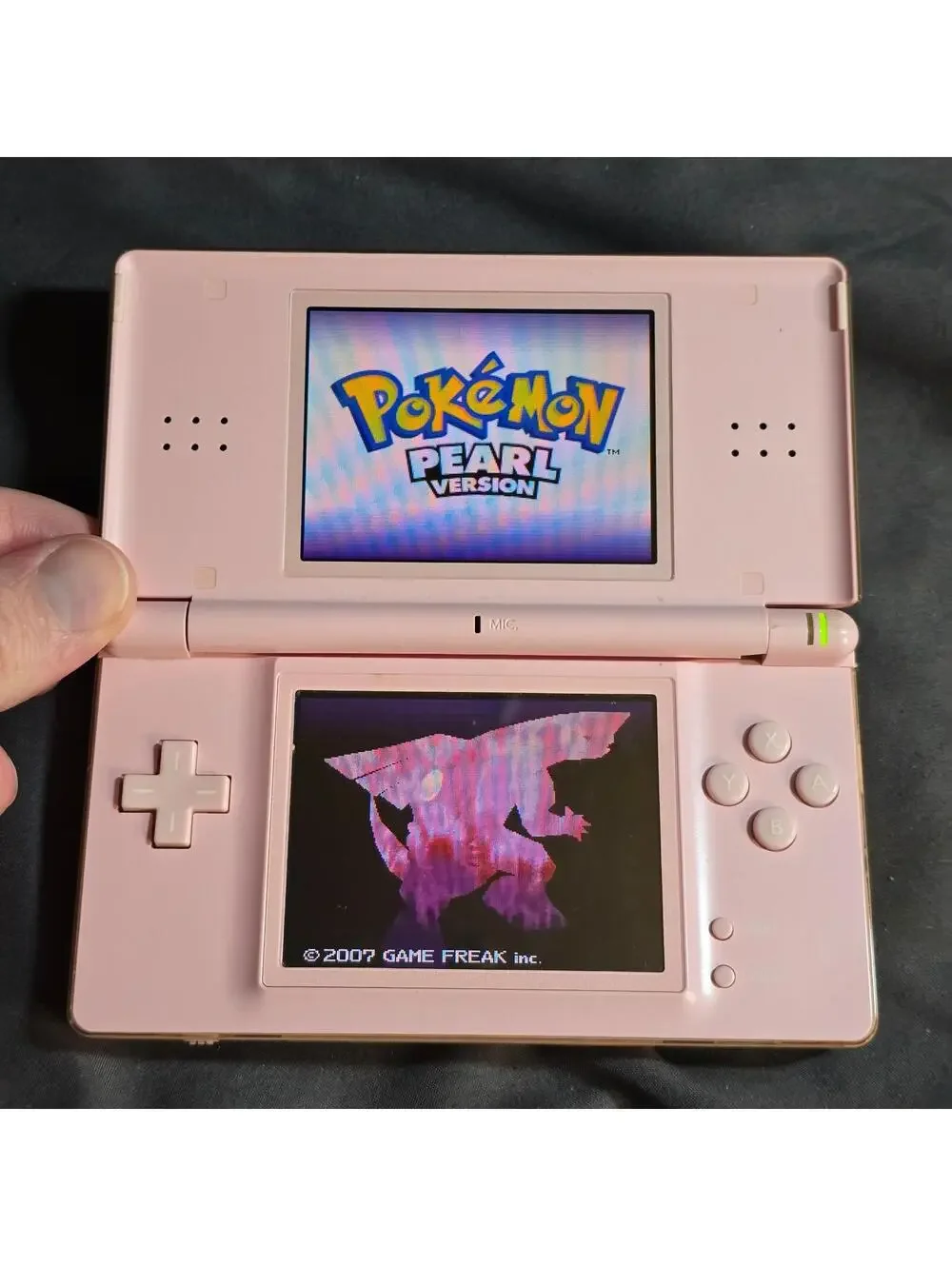 Pink Nintendo DS Lite Tested Working Broken Hinge NO CHARGER
