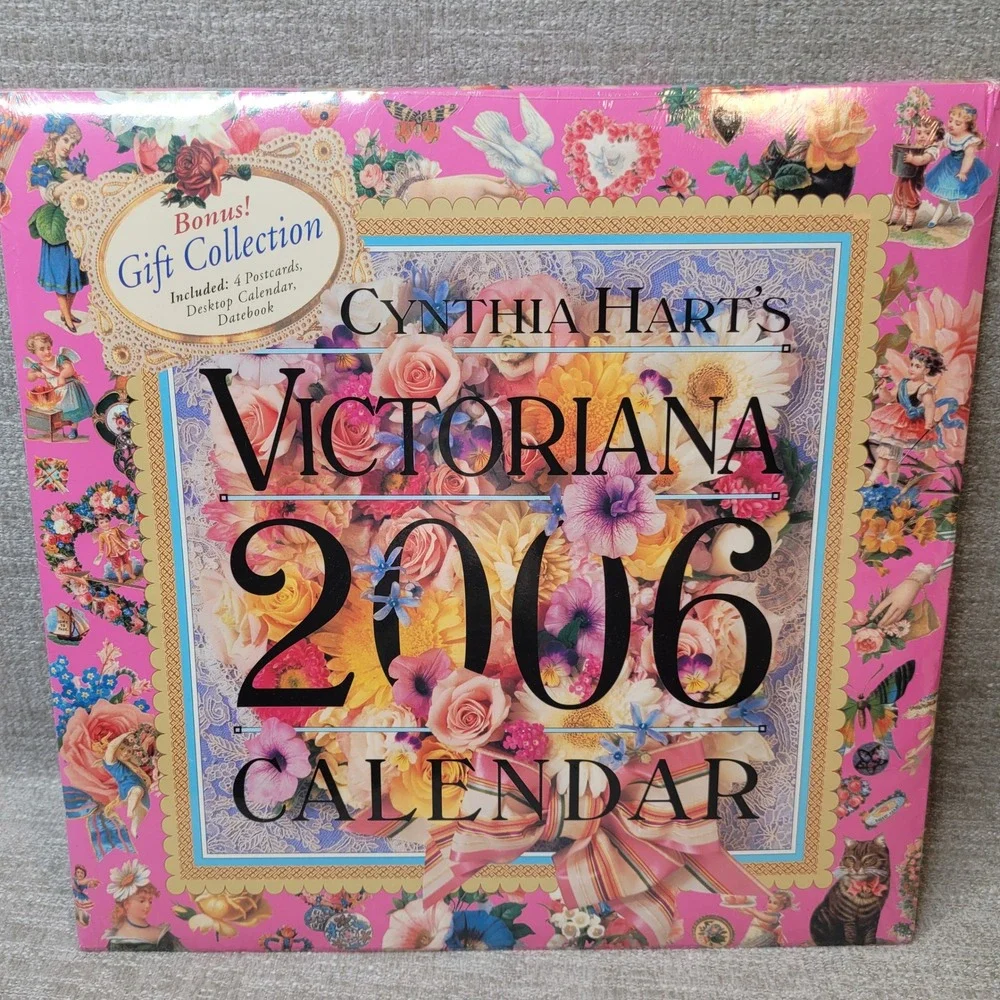 Cynthia Hart Victoriana 2006 Calendar Gift Collection Floral Ephemera SEALED NEW