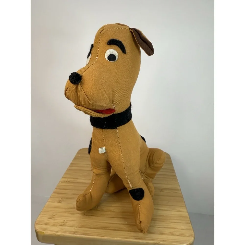 Scooby Doo Vintage‎ Plush Standing Up 1970 Fabric Eyes Collar RARE Stuffed Toy