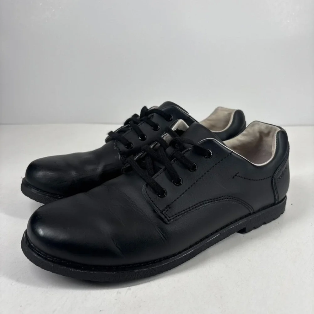 pediped Flex Storm Boys US Size 6Y/38 Black Leather Oxford Dress School Shoes