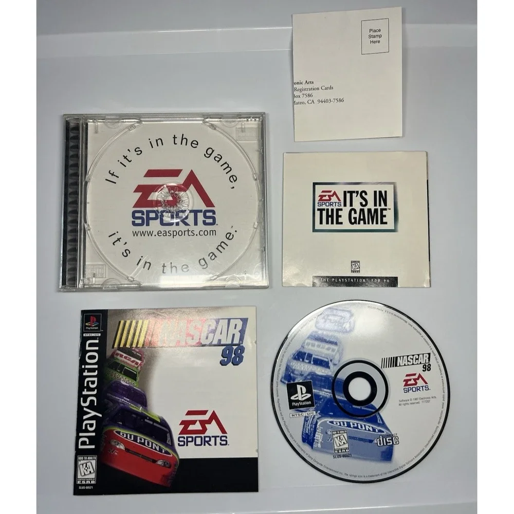 NASCAR‎ 98 (Sony PlayStation 1, 1997) Complete Tested PS1 Racing Stock Pre-Loved