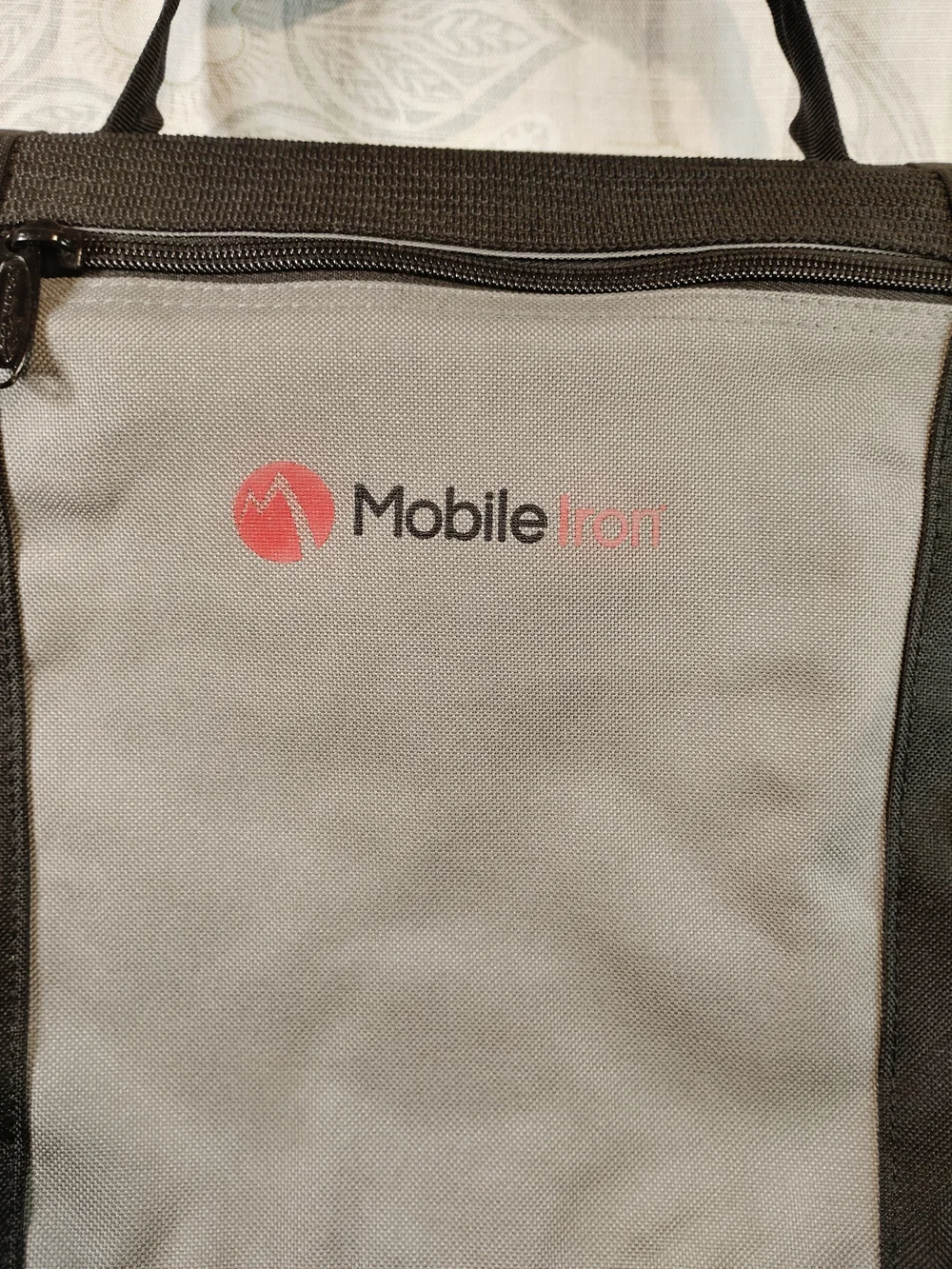 Mobil Iron Gray and Black Messenger Bag