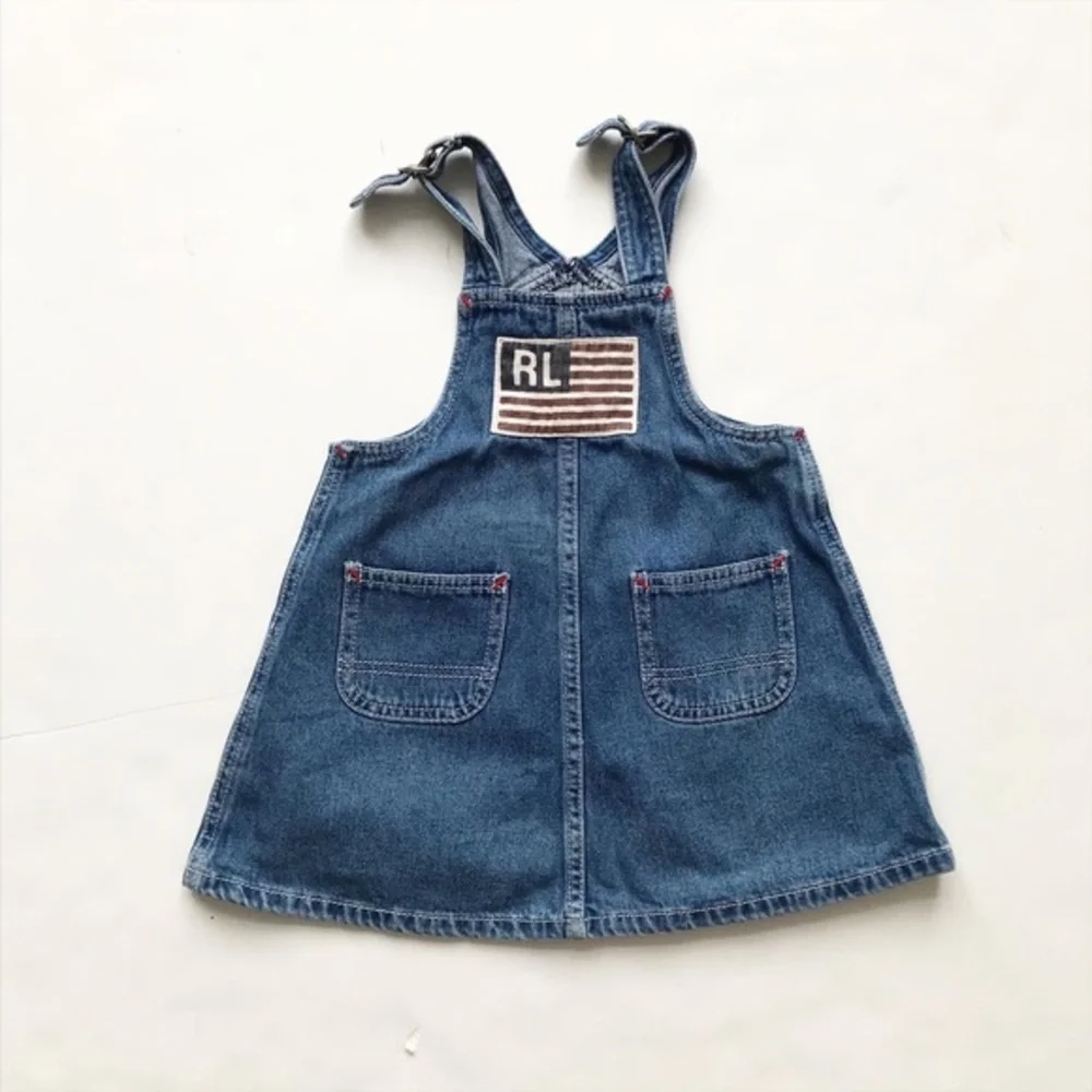 Vintage Ralph Lauren logo denim dress L(12-18m)