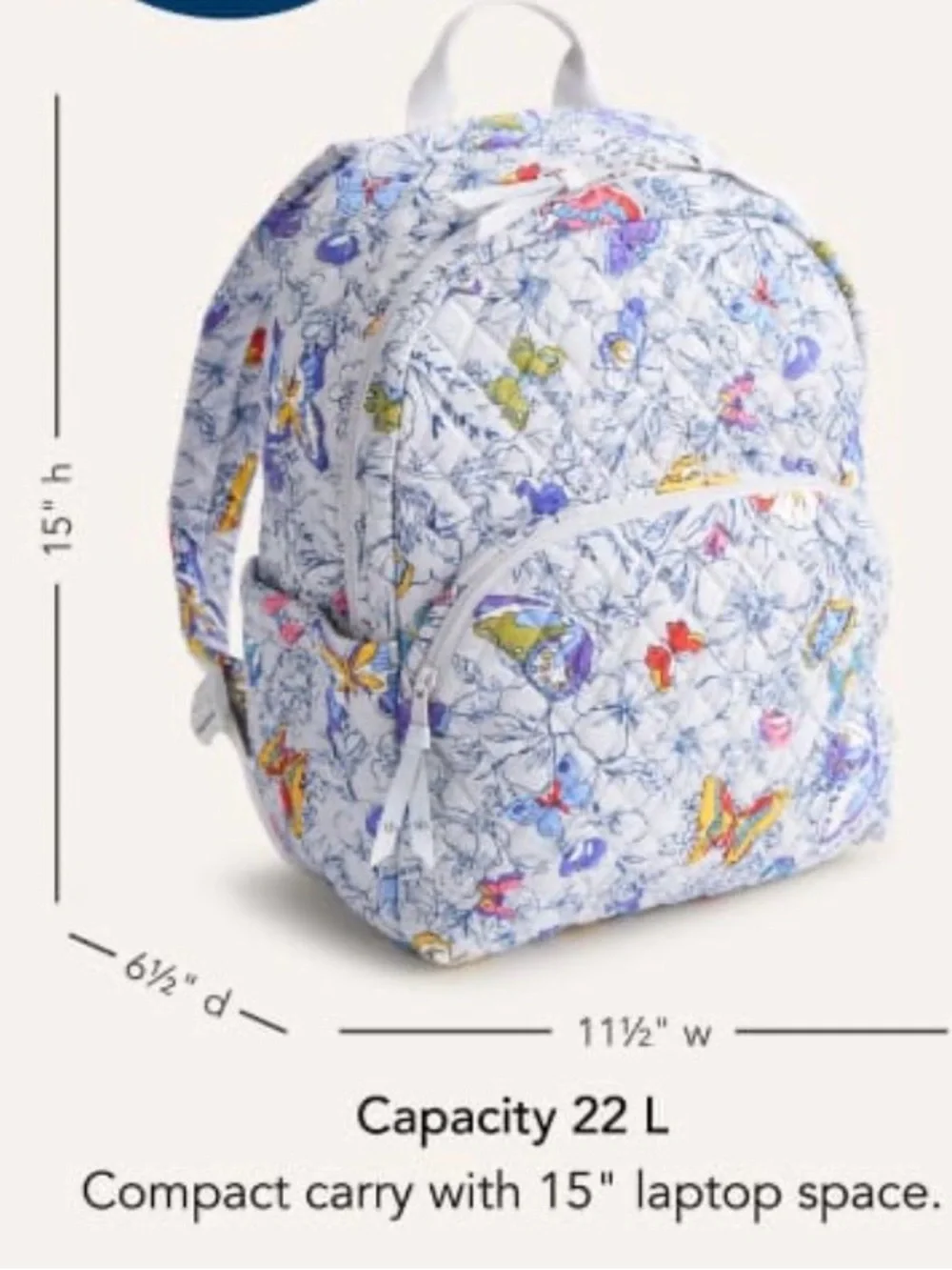 Vera Bradley quilted backpack