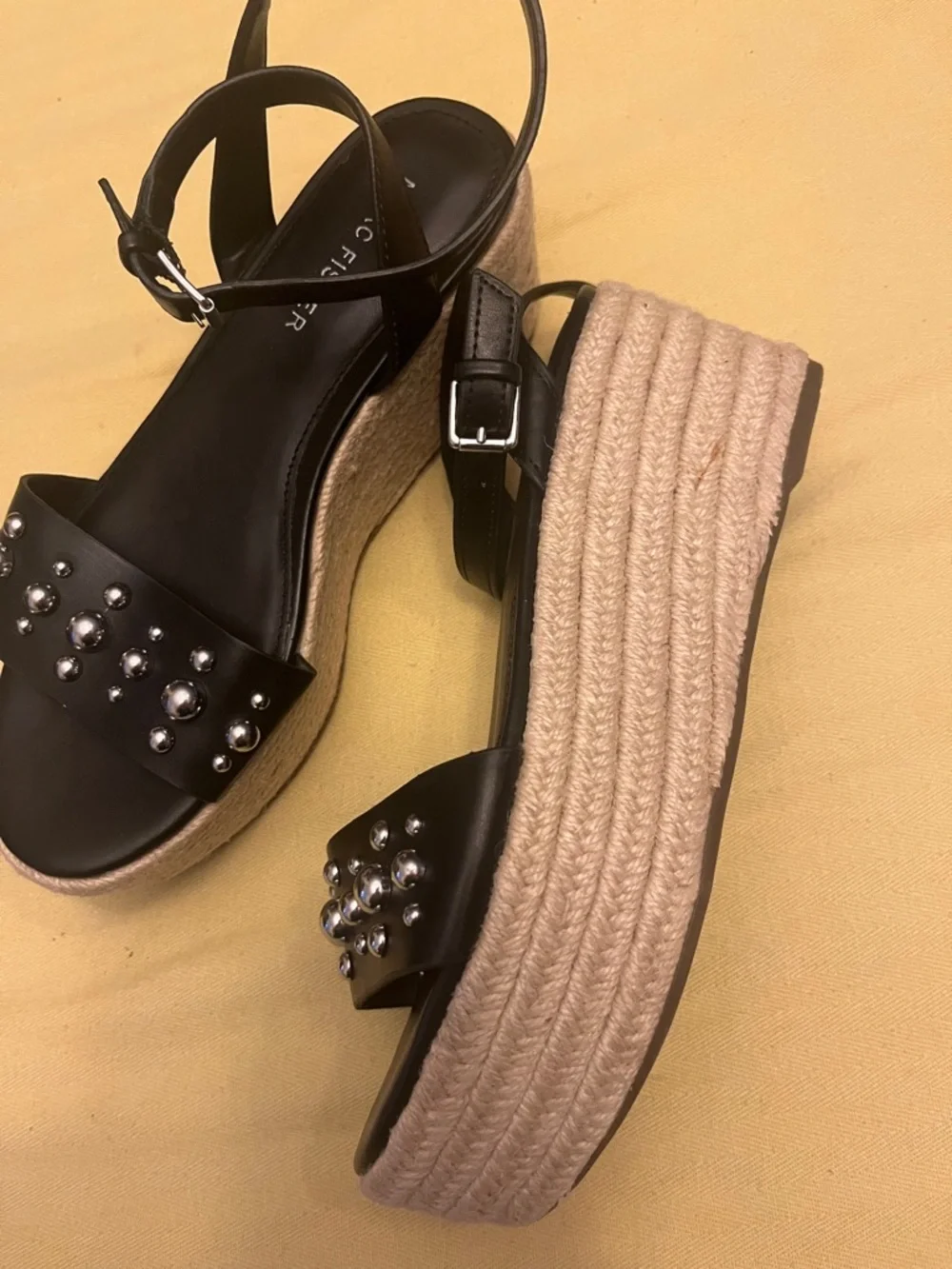 Marc Fisher black espadrille