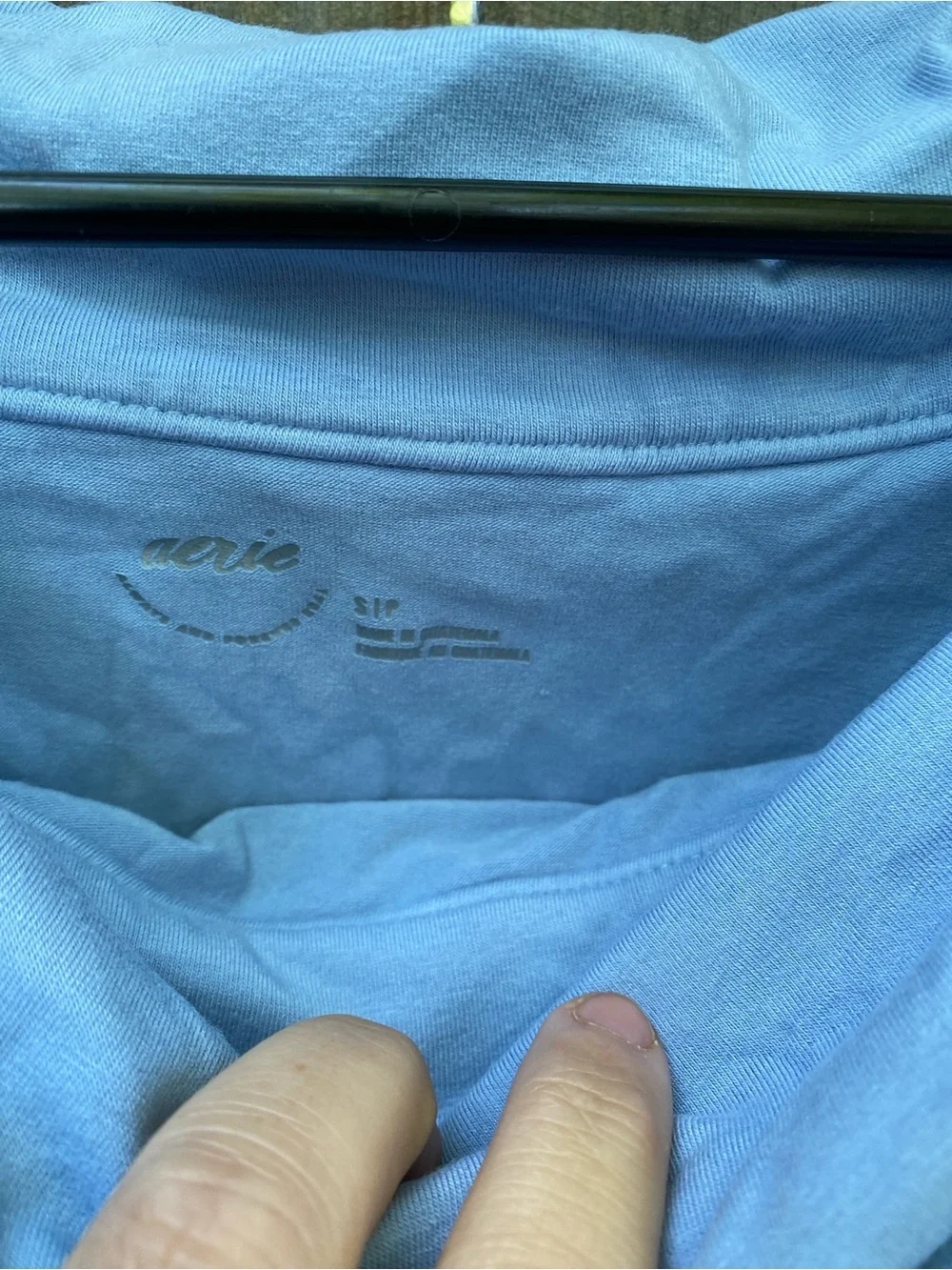 Aerie Chill Up Off Shoulder Top Monaco Blue Small Y2K Balletcore
