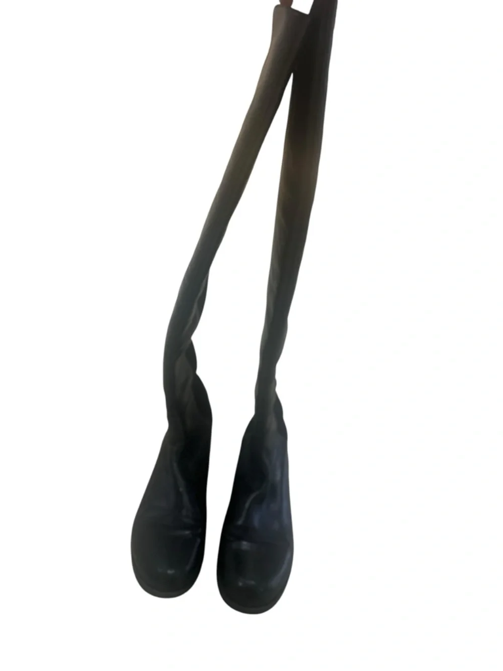 Stuart Weitzman Black Over-the-Knee Leather & stretch Boots size 6 5