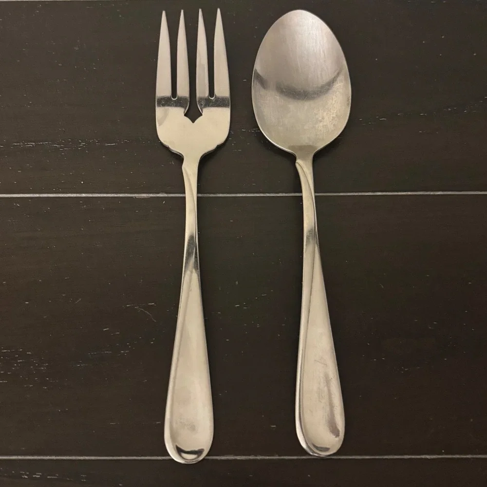 Oneida | Flight Reliance | Stainless Steel Serving Set | Cold Meat Fork &‎ Spoon