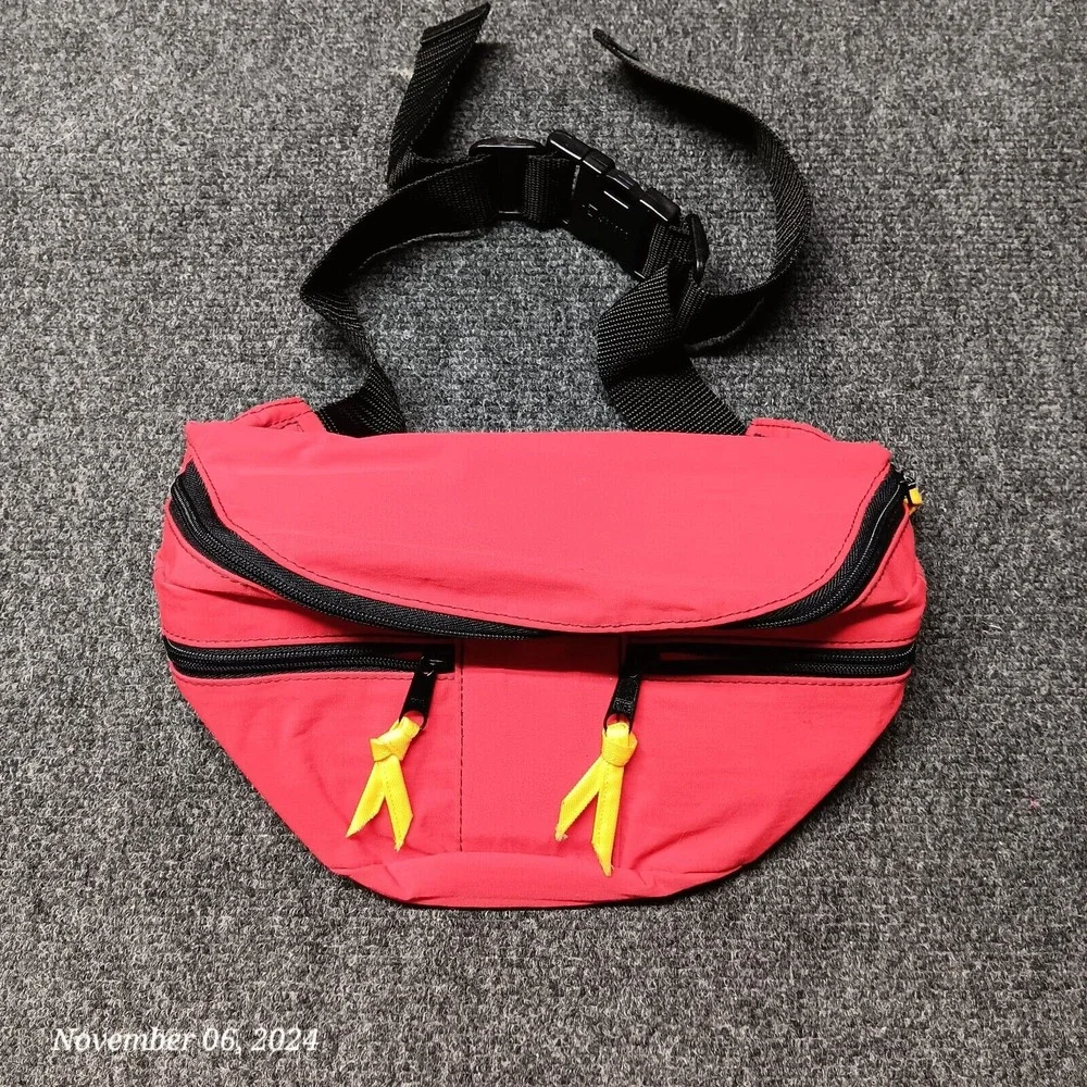 Red & Yellow Fanny Pack‎ With Pockets and Divider