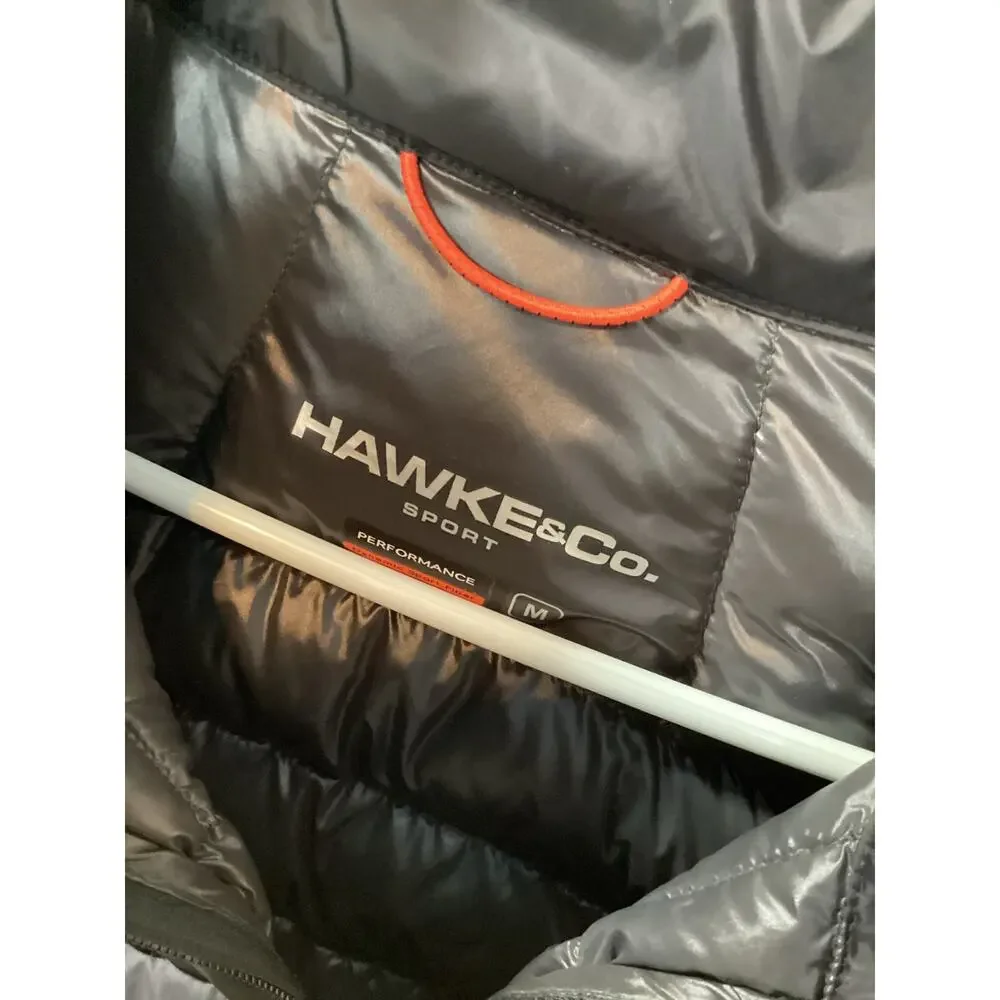 Hawke & Co Men's Performance Sport Package Down Puffer Full Zip Vest Black Med‎