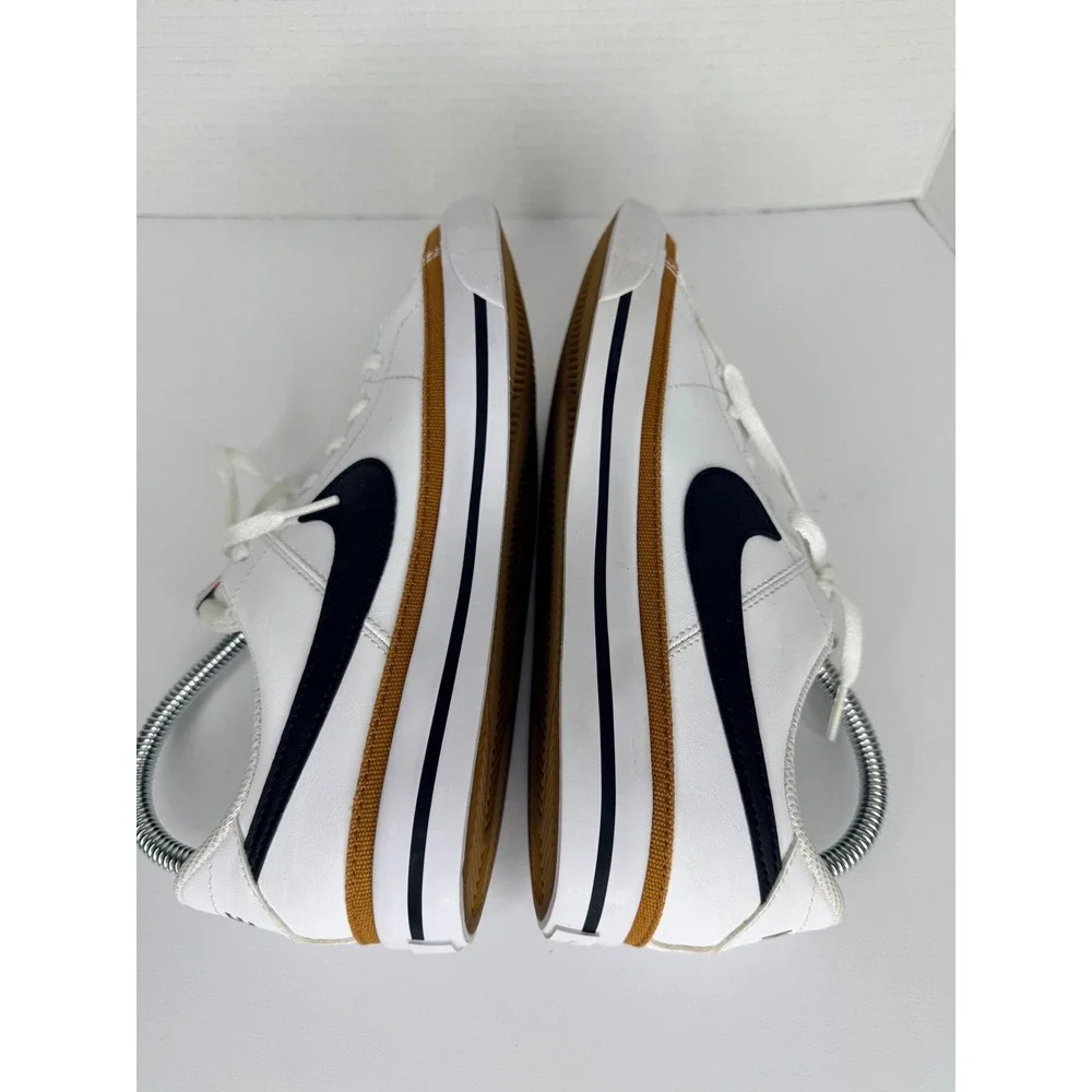 Nike Court Legacy Kids 7Y White Black DA5380-102 Tan Trim Low Top SportyTennis