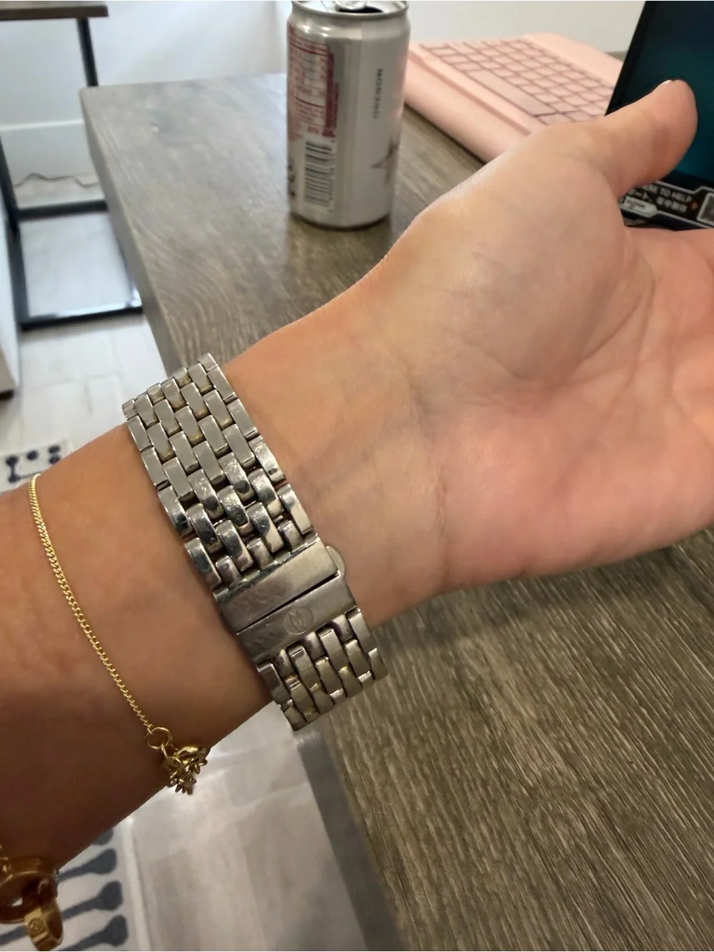 Michele polished chronograph
