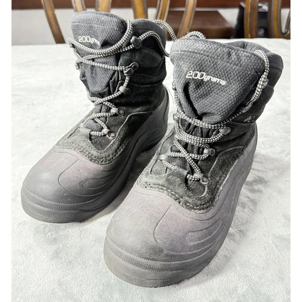 Columbia Boots Mens Size 7 Black Gray‎ Winter Snow Insulated 200g YM404-010