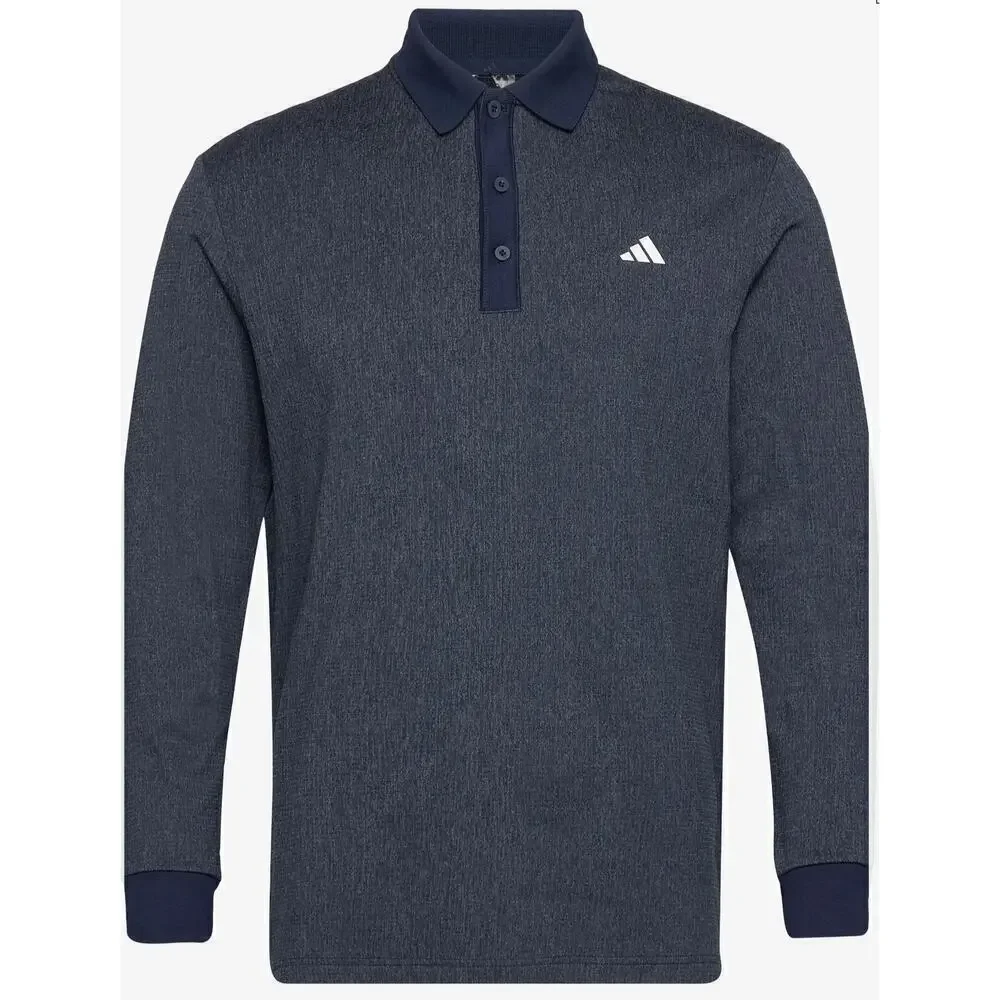 Adidas Golf Long Sleeve Polo Navy Blue Medium NWT