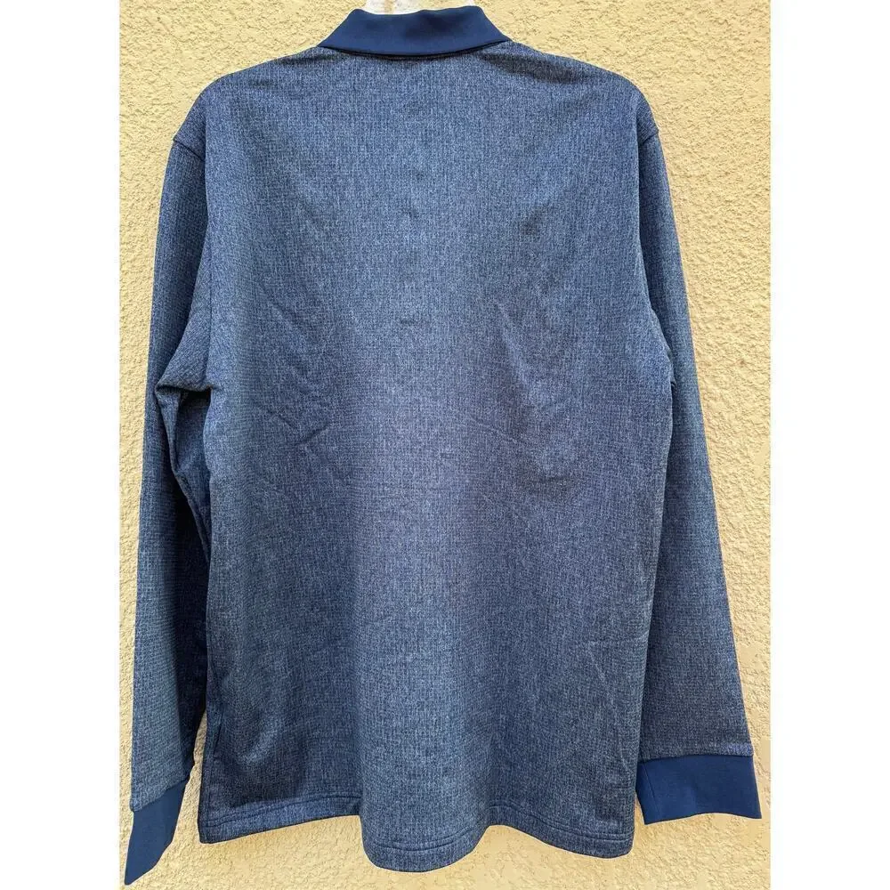 Adidas Golf Long Sleeve Polo Navy Blue Medium NWT