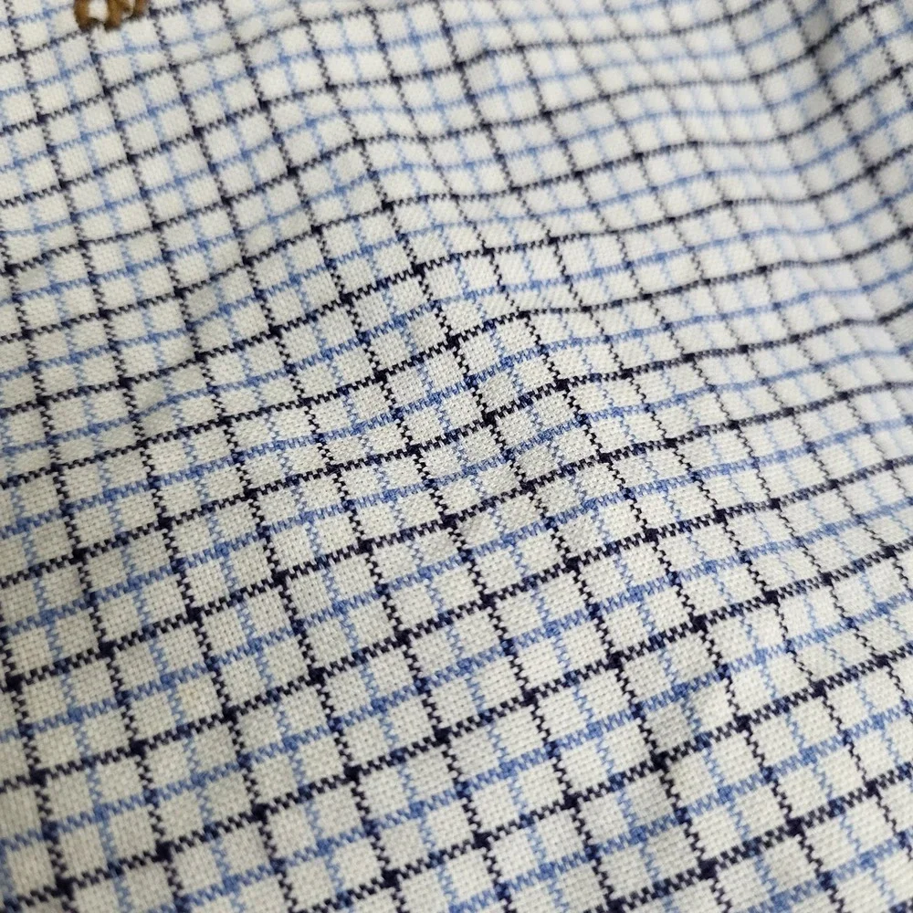 Ralph Lauren Kids Medium 10 12 Button‎ Down Shirt Blue Plaid Long Sleeve Flesh