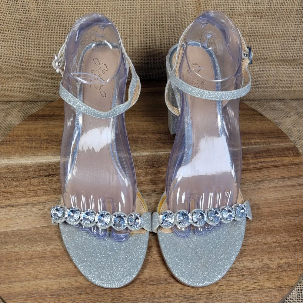 Jewel Badgley Mischka closure glitter