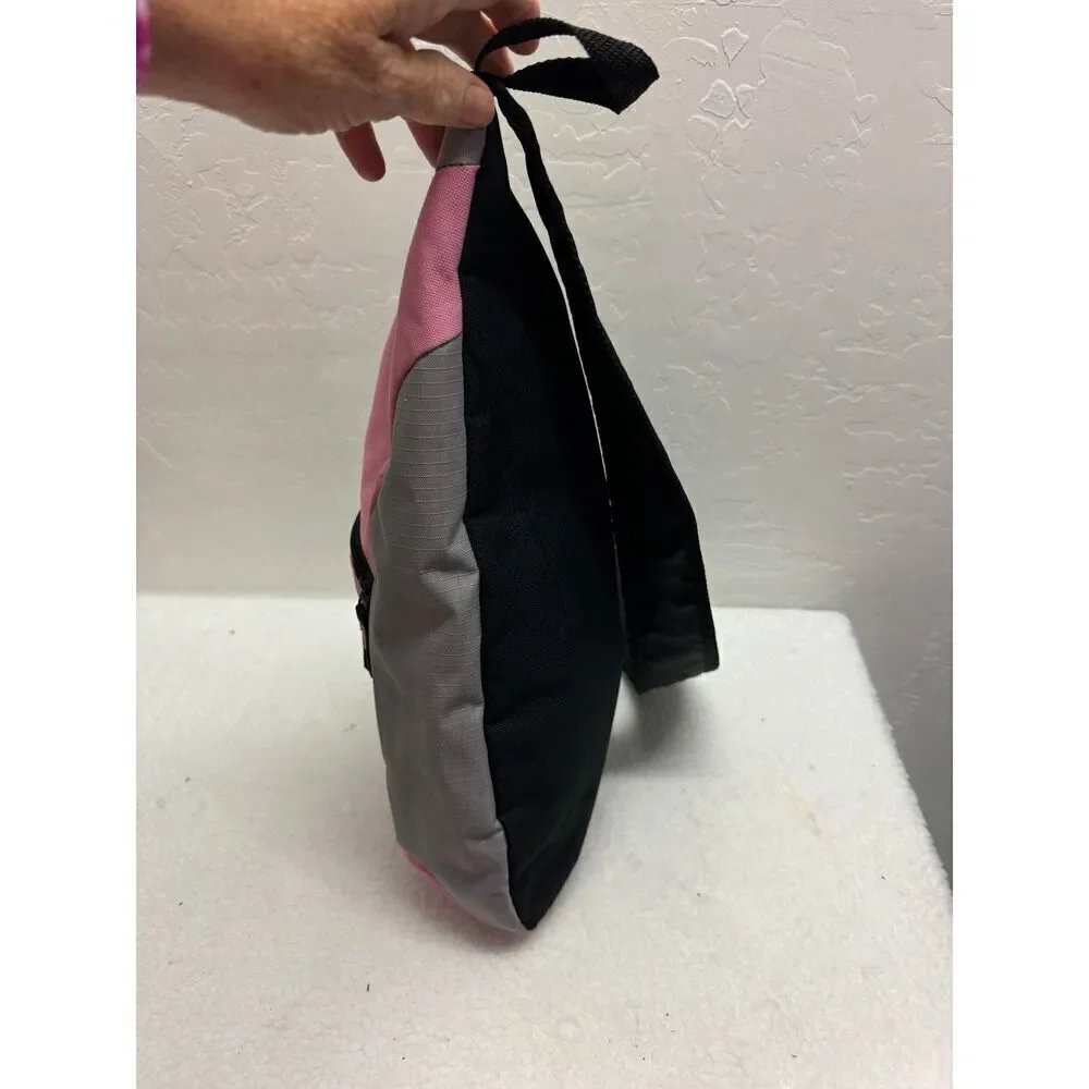 Embark Gray Pink Single Strap Sling Backpack‎ Front Mesh Pocket Zip Closures