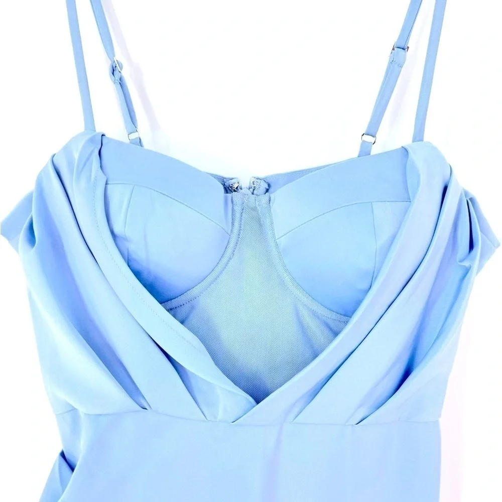 NBD Dress Myles Bustier Mini Dress In Baby Blue NWT