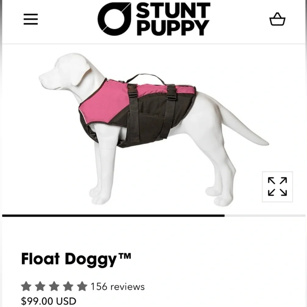 NWT Stunt Puppy Pink Life Jacket, L