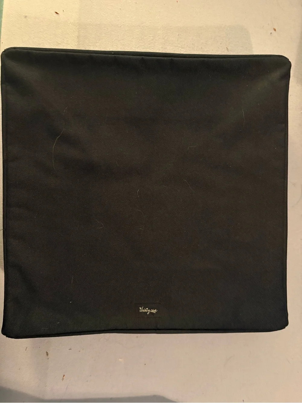 Black Square Canvas Cushion Cover
